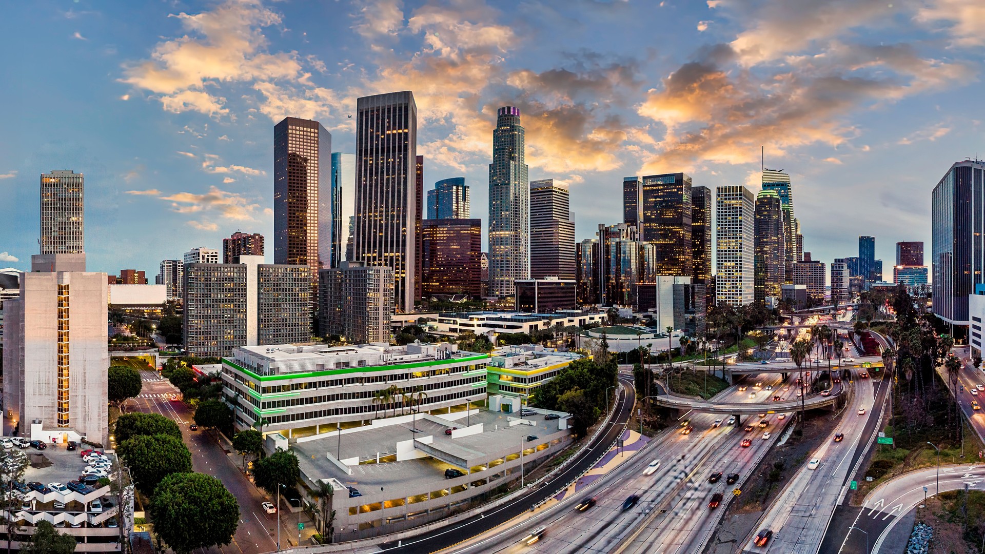 Los Angeles california sunset view